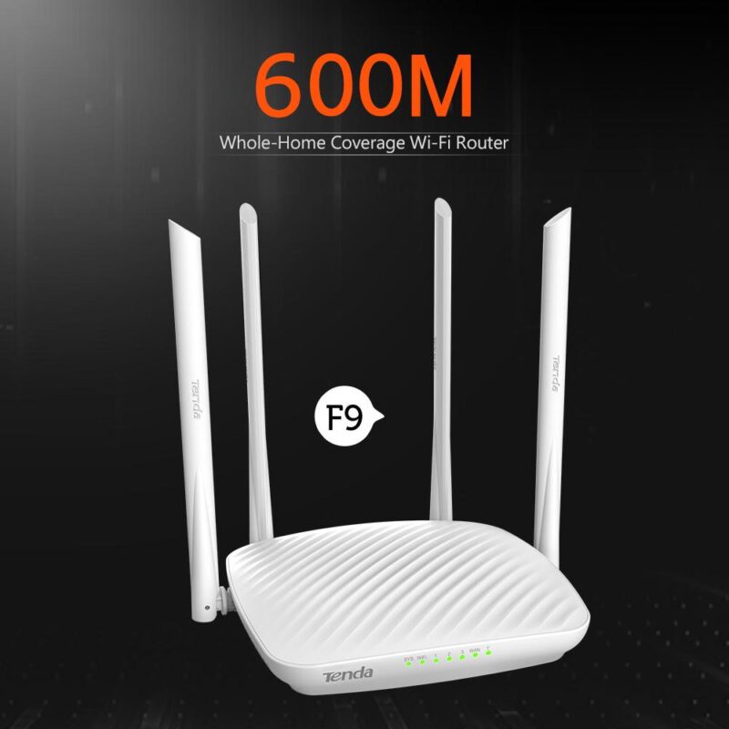 Tenda F9 600Mbps WiFi Router with 4 High-Gain 6dBi Antennas - Image 6