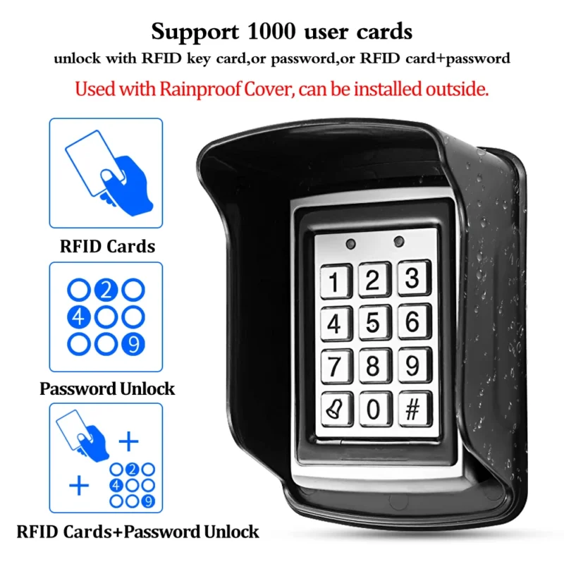 Metal Access Control Keypad Waterproof - Lock System - Image 2