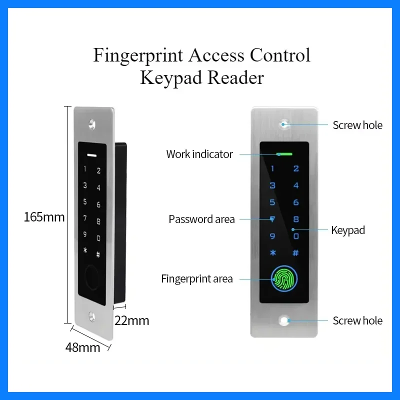 Metal Fingerprint Access Control System